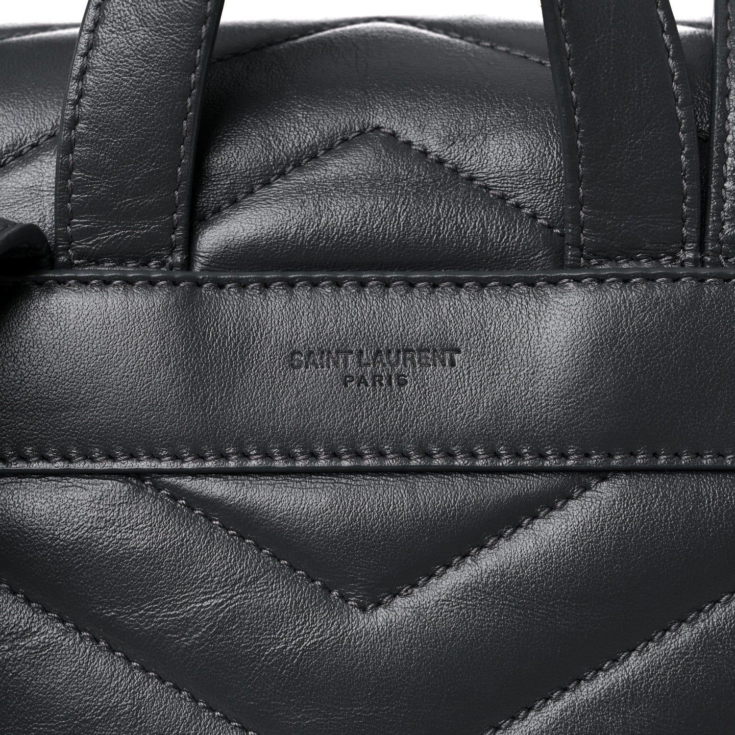Saint Laurent Calfskin Y Quilted Monogram Medium Loulou Backpack Storm 9 of 16