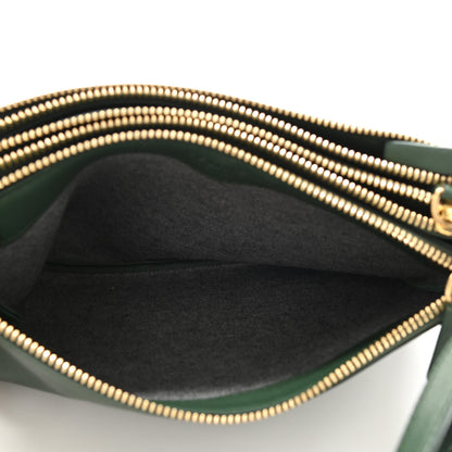 Celine Lambskin Small Trio Crossbody Bag Dark Green 6 of 8