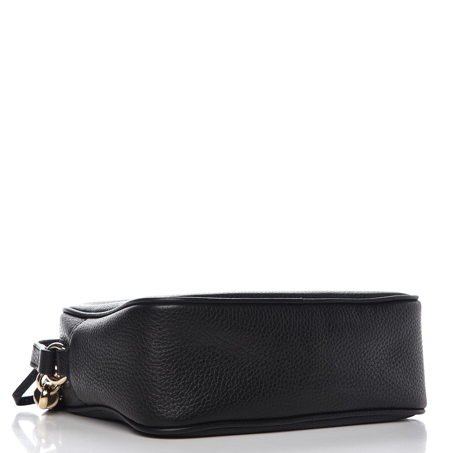 Pebbled Calfskin Small Soho Disco Bag Black