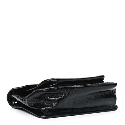 Saint Laurent Crinkled Calfskin Matelasse Monogram Medium Niki Chain Satchel Black 3 of 6