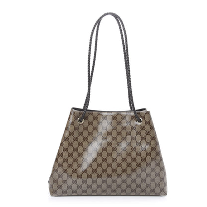 Gucci Crystal Monogram Gifford Shopping Tote Brown 1 of 10