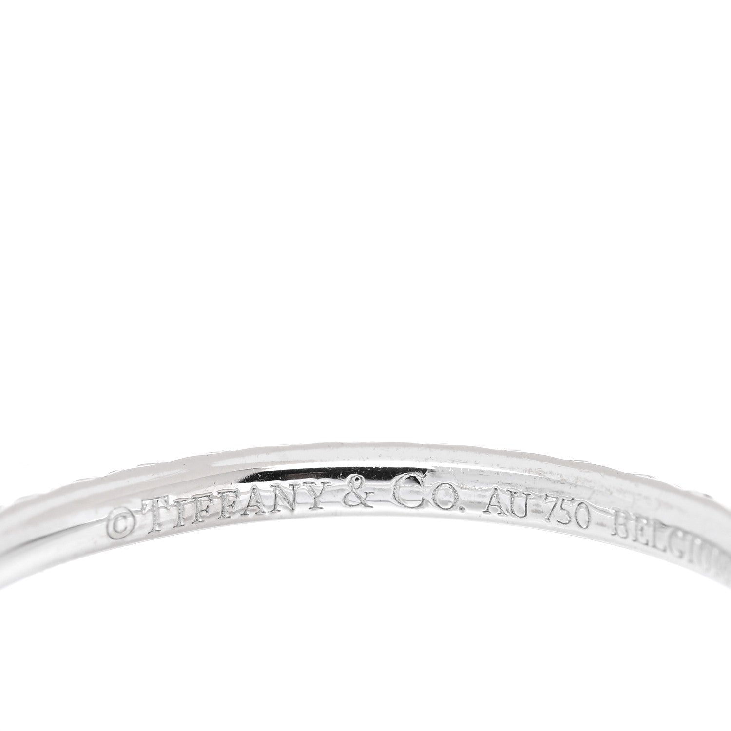 Tiffany 18K White Gold Diamond Metro Band Ring 50 5.5 4 of 4