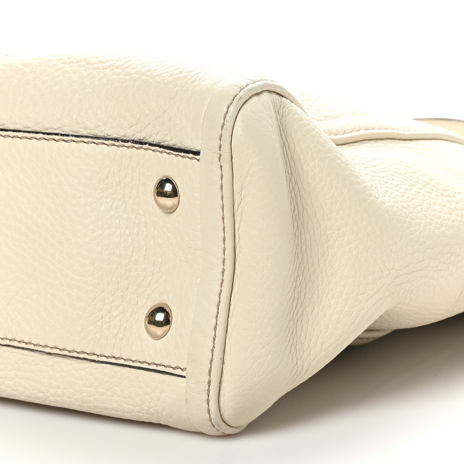 Gucci Pebbled Calfskin Small Soho Top Handle Bag Off White 9 of 9