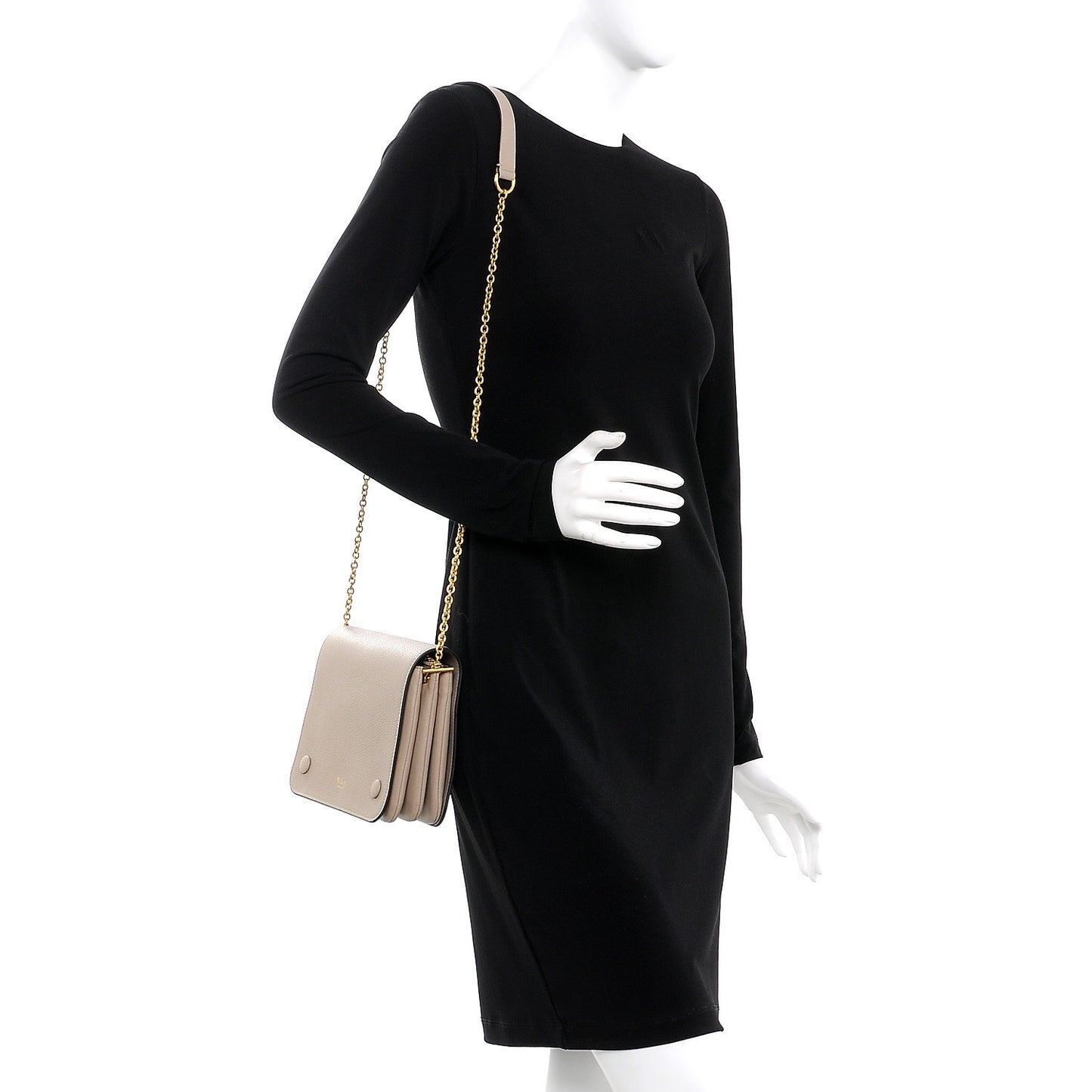 Classic Grain Calfskin Small Clifton Flap Dune