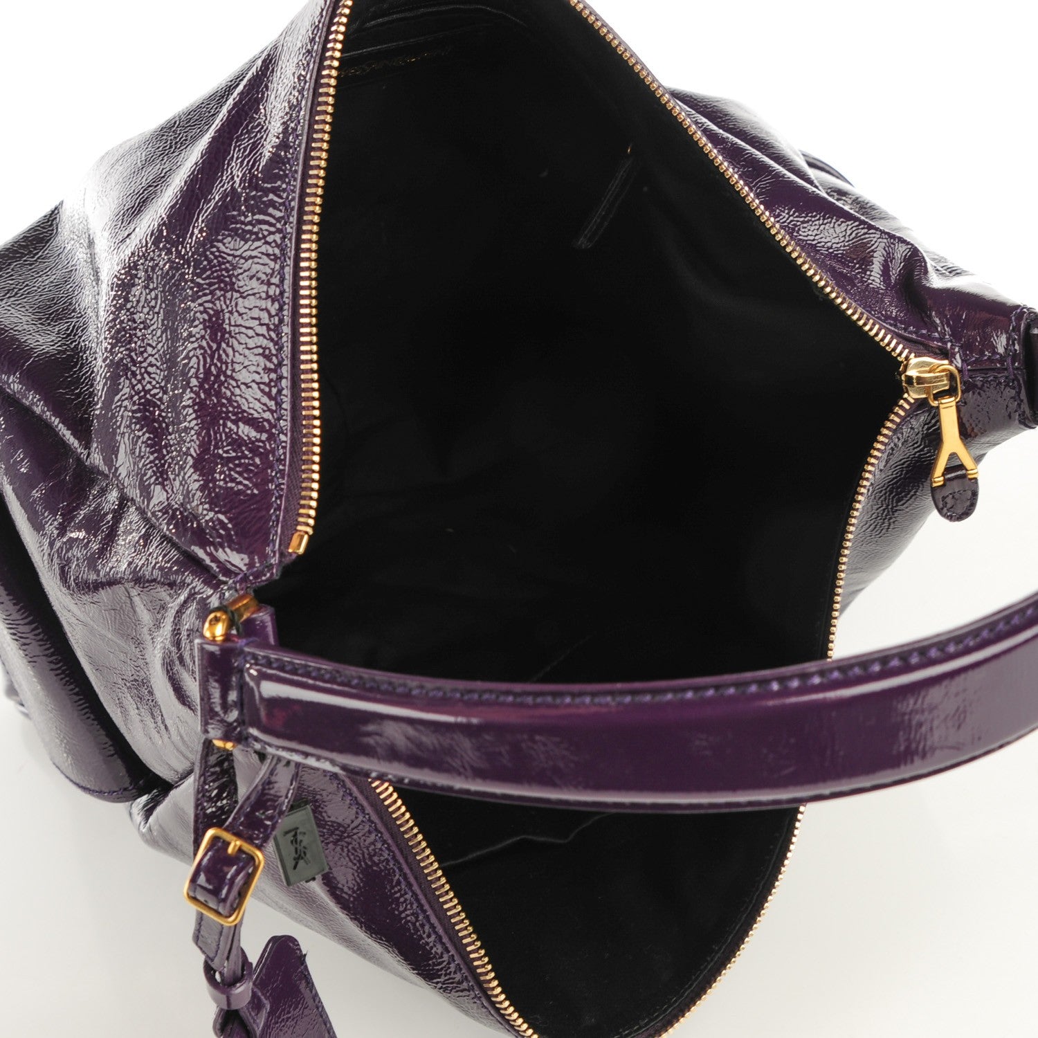 Saint Laurent Patent Large Multy Hobo Purple 7 of 7