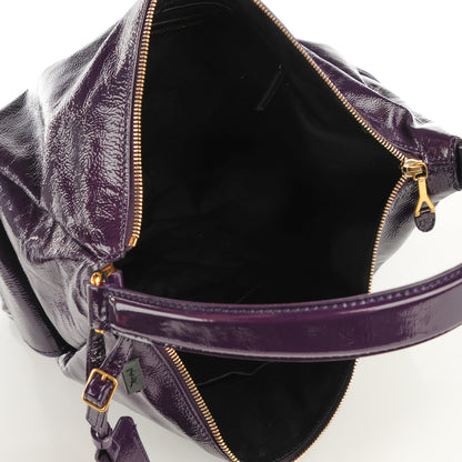 Saint Laurent Patent Large Multy Hobo Purple 7 of 7