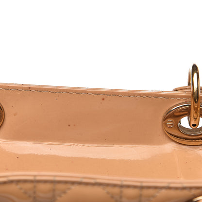 Christian Dior Patent Cannage Large Lady Dior Beige 10 of 21