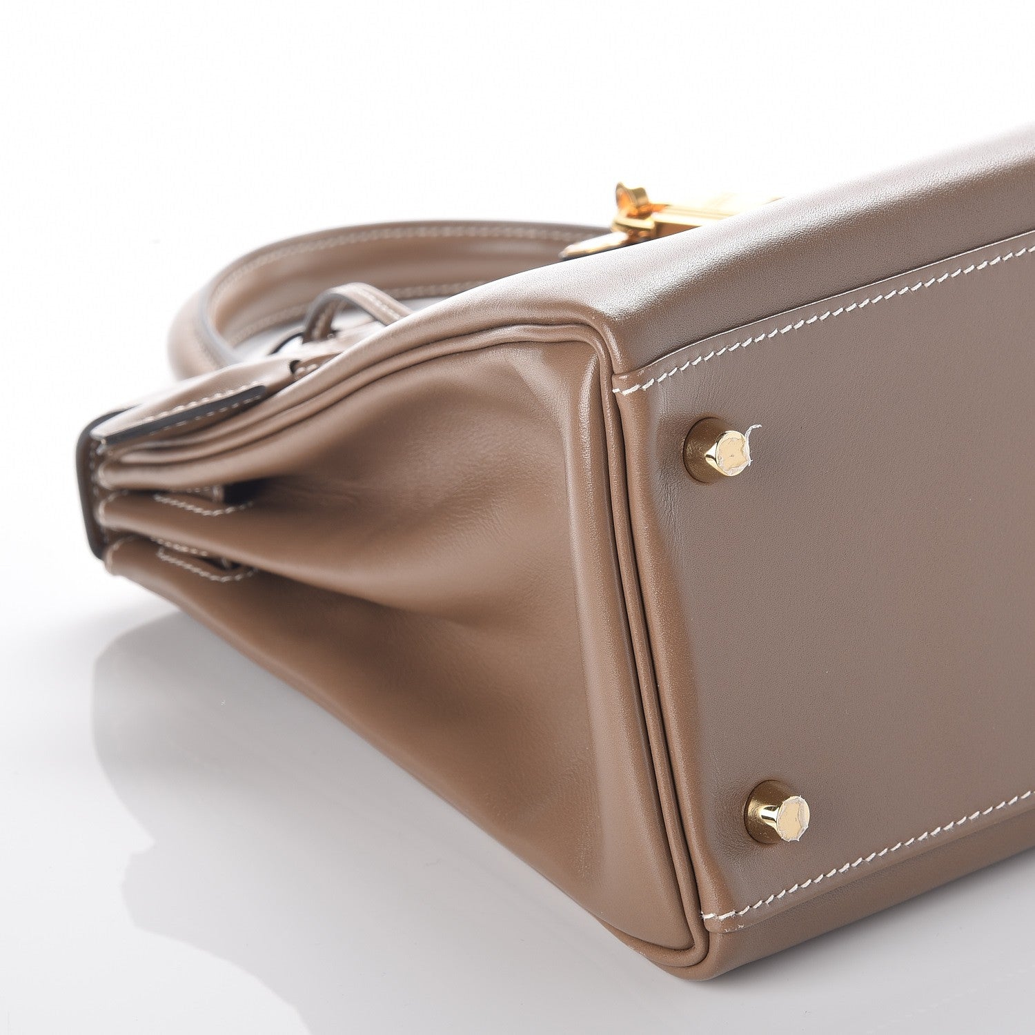 Hermes Tadelakt Kelly Retourne 28 Etoupe 29 of 36