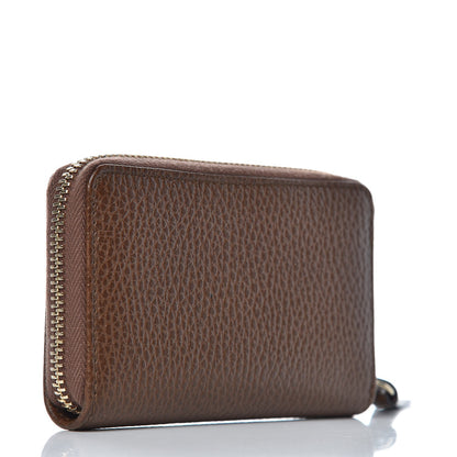 Gucci Dollar Calfskin Swing Zip Around Card Case Nut Brown 3 of 7