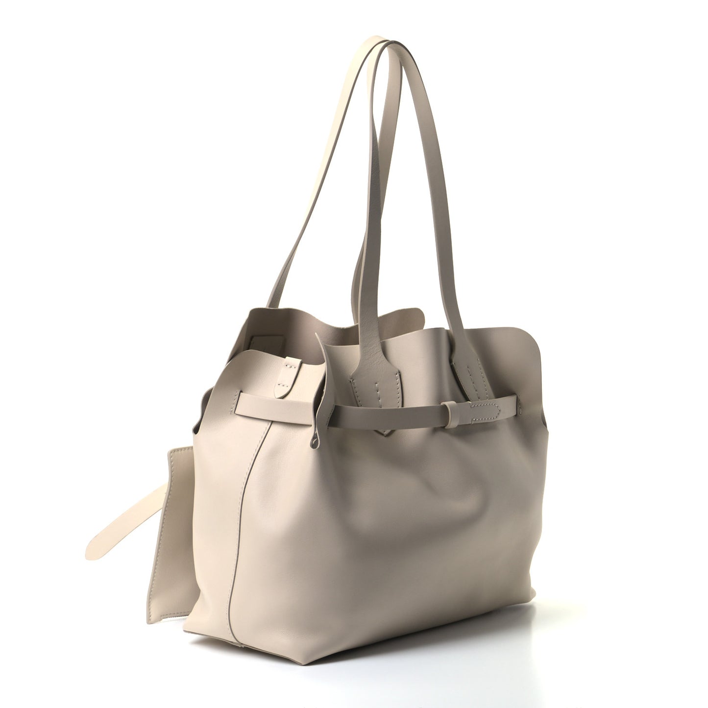 Soft Calfskin Medium Belt Bag Limestone