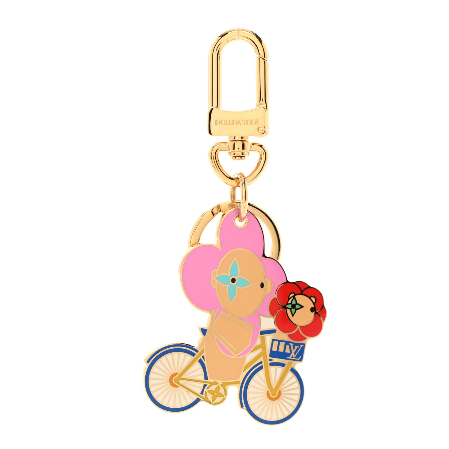 LOUIS VUITTON Enamel Vivienne Bag Charm Key Holder Multicolor