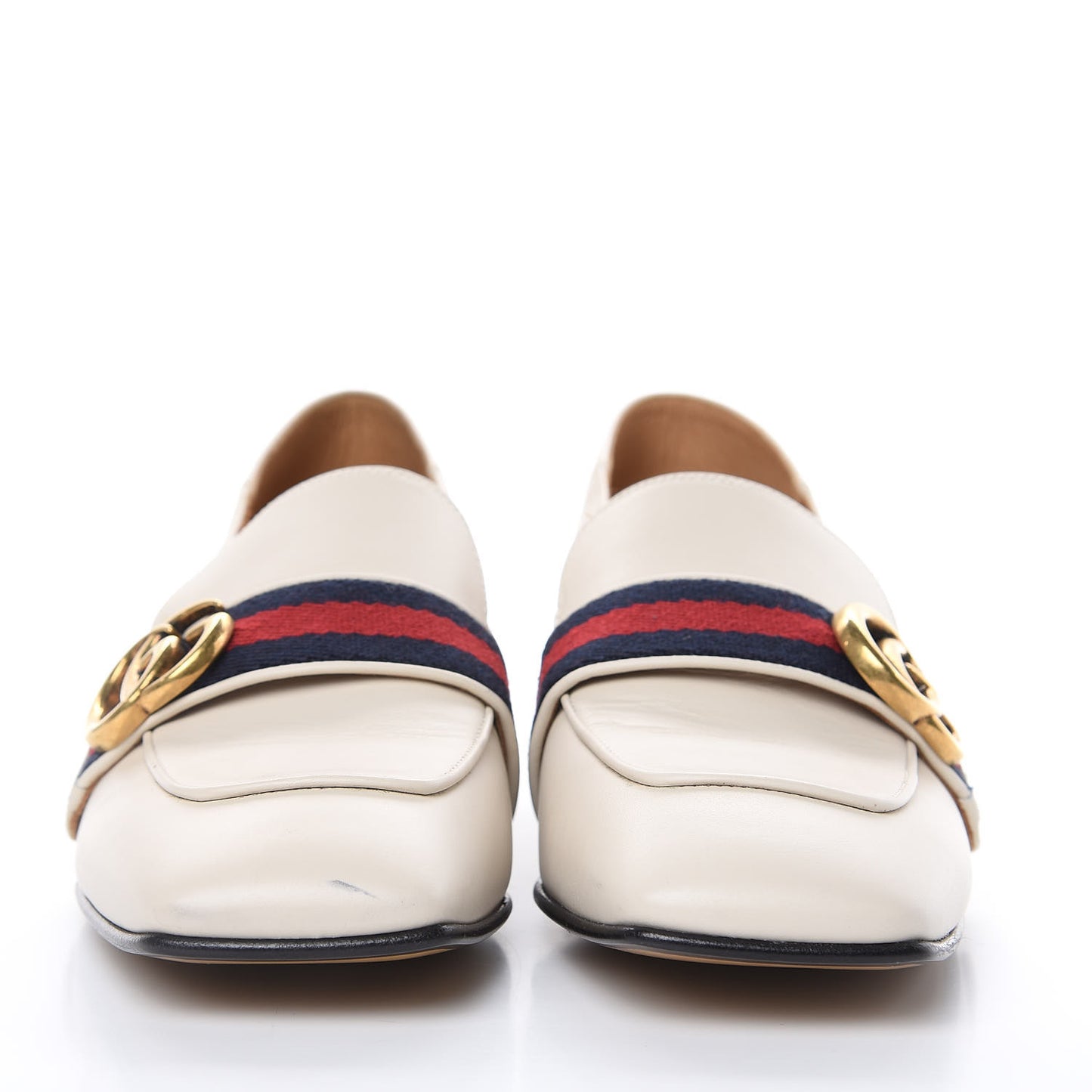 Calfskin Web Peyton Loafers 38.5 Mystic White