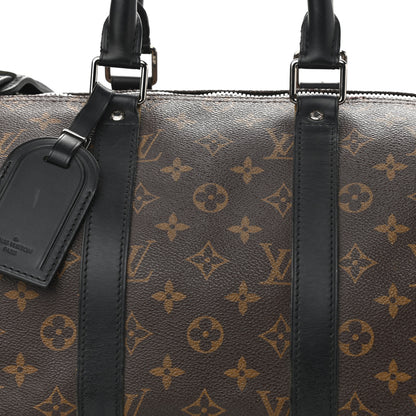 Louis Vuitton Monogram Macassar Keepall Bandouliere 45 7 of 11