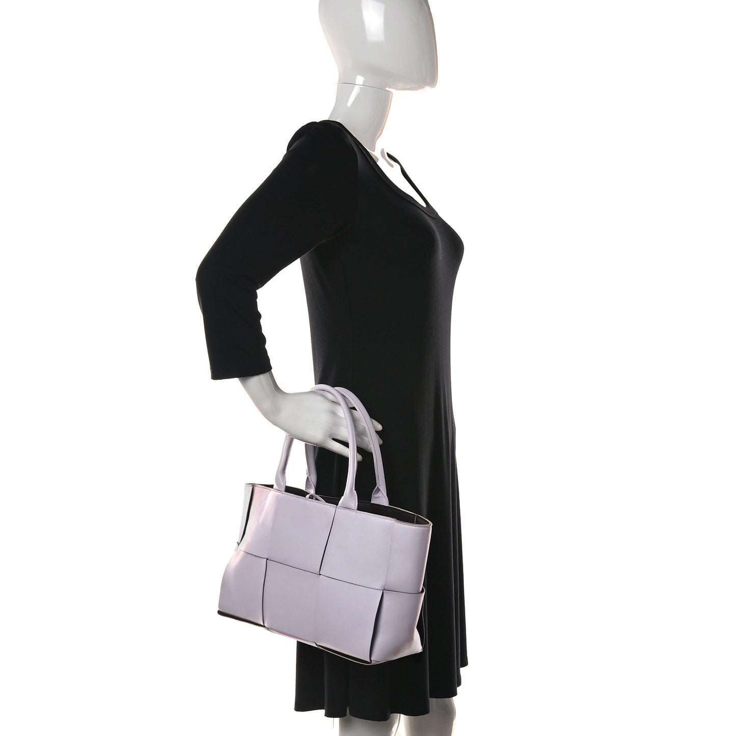 Nappa Maxi Intrecciato Small Arco Tote Mirth Washed Grape