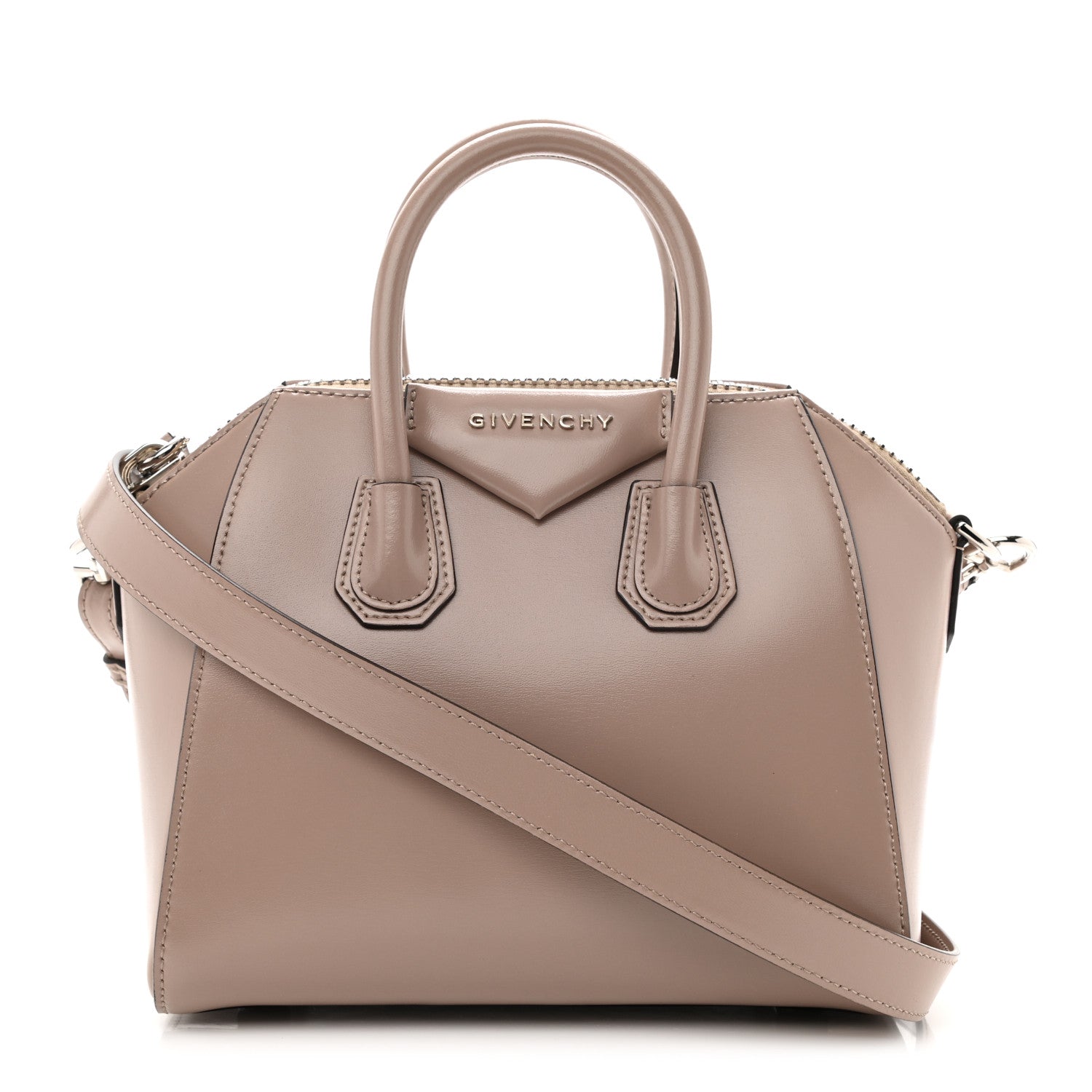 Givenchy Shiny Lord Calfskin Mini Antigona Beige 1 of 10