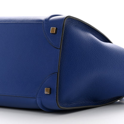 Celine Drummed Calfskin Mini Luggage Indigo 10 of 15