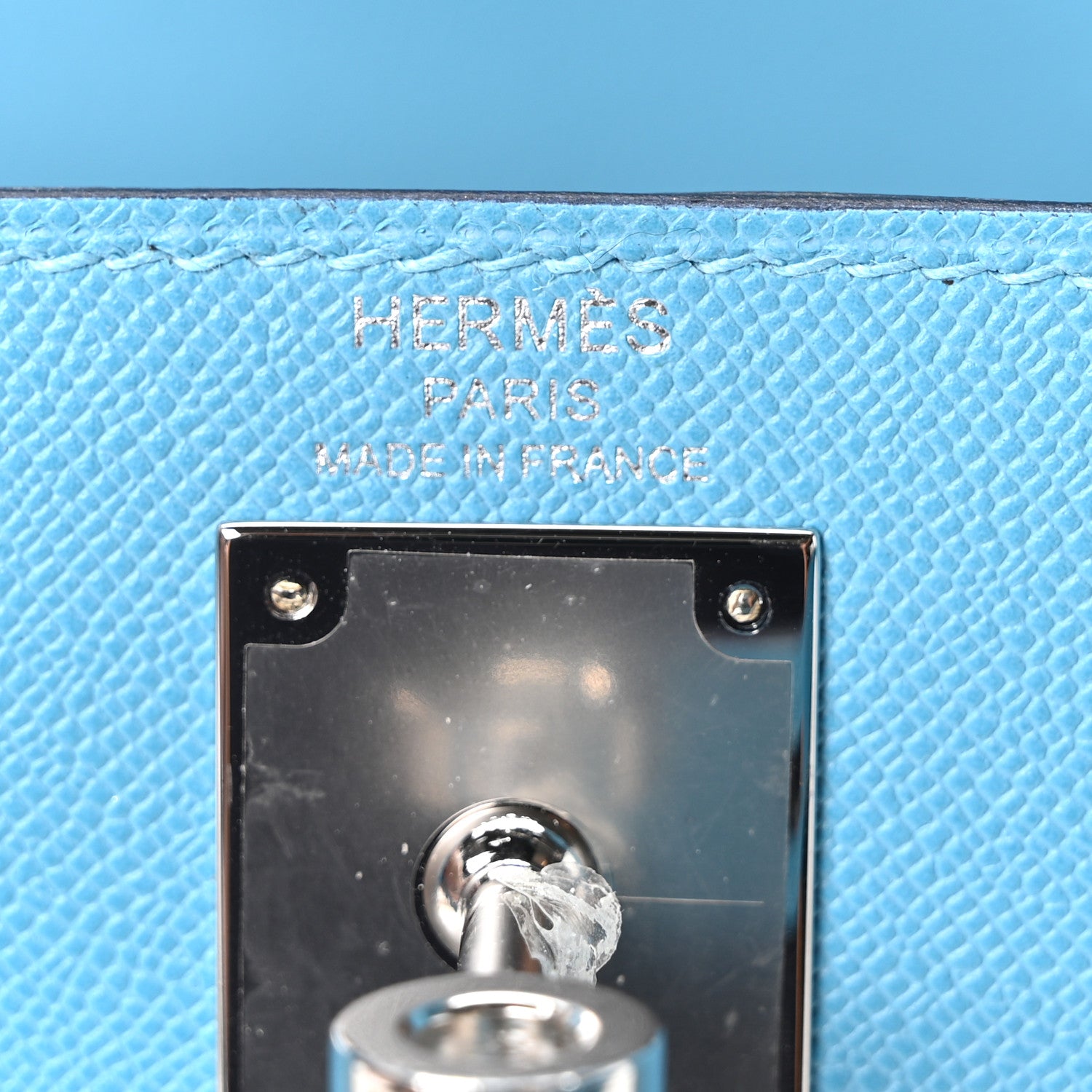 Hermes Madame Calfskin Kelly Elan Bleu du Nord 6 of 9