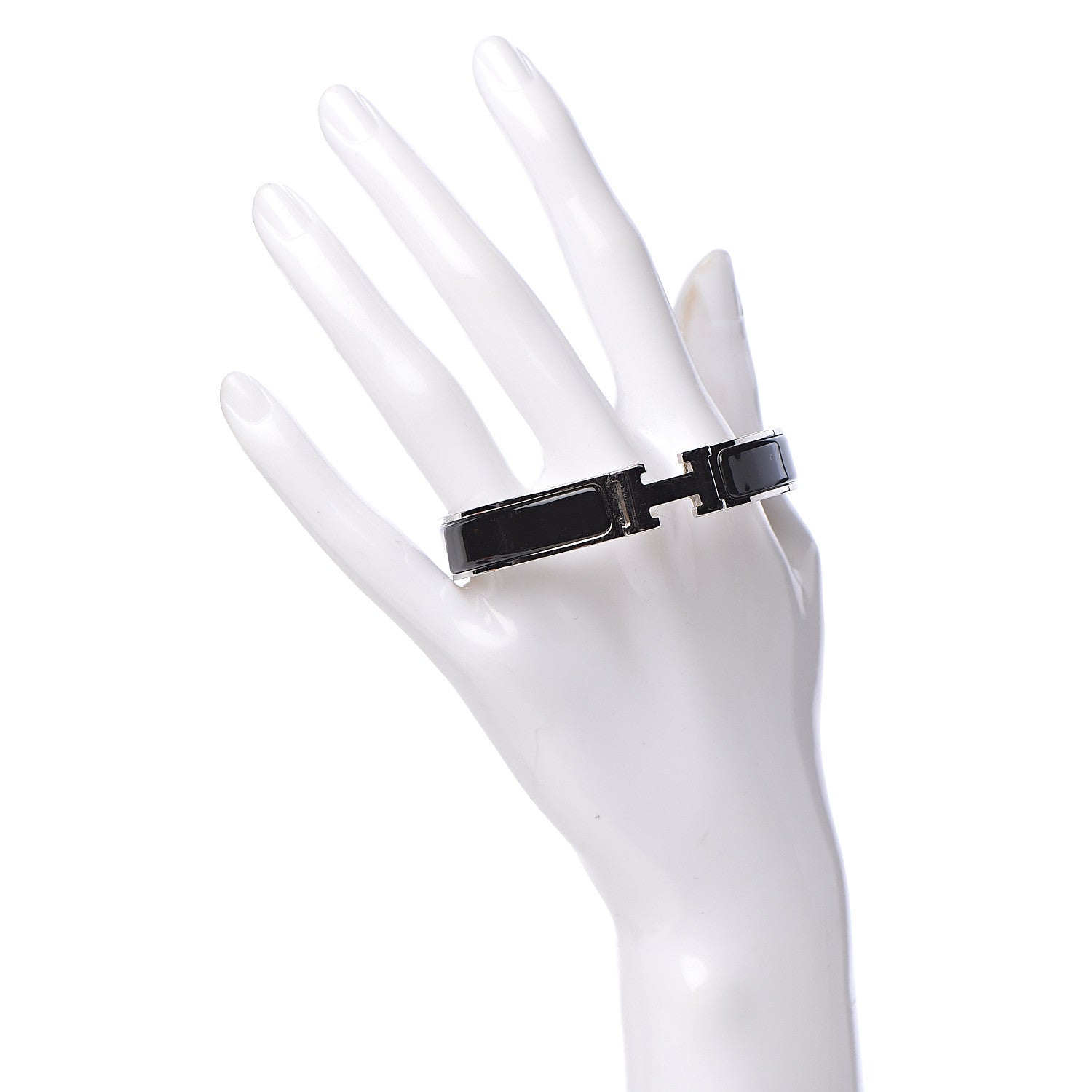 Hermes Enamel Narrow Clic Clac H Bracelet PM Black 2 of 5