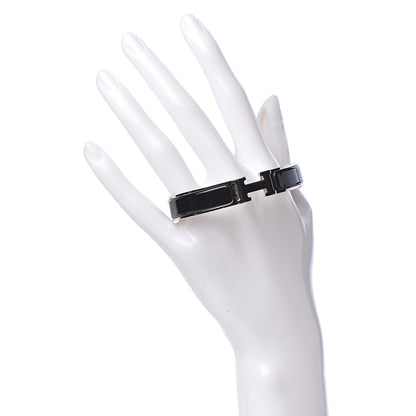 Hermes Enamel Narrow Clic Clac H Bracelet PM Black 2 of 5