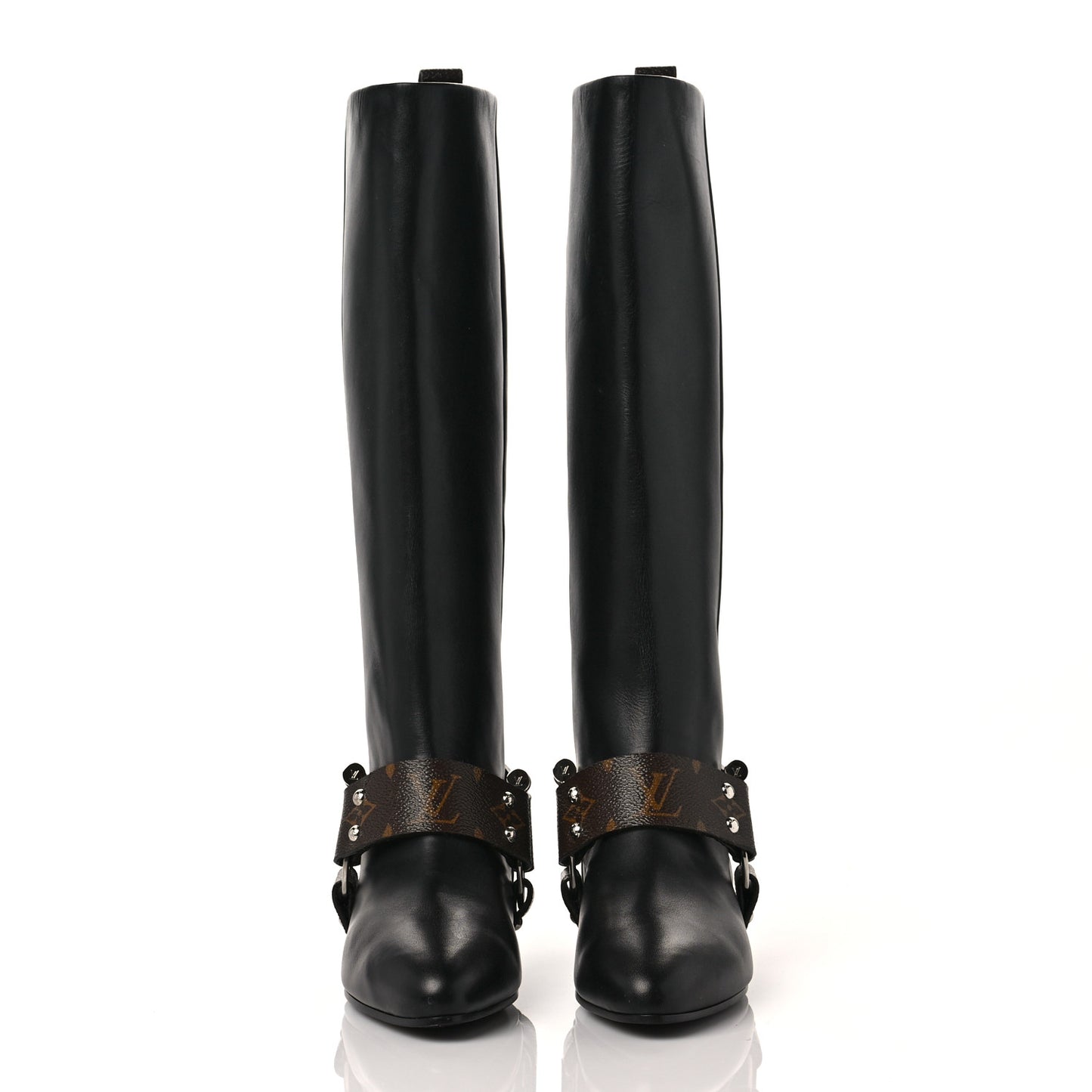 Calfskin Monogram Rhapsody High Boots 36 Black