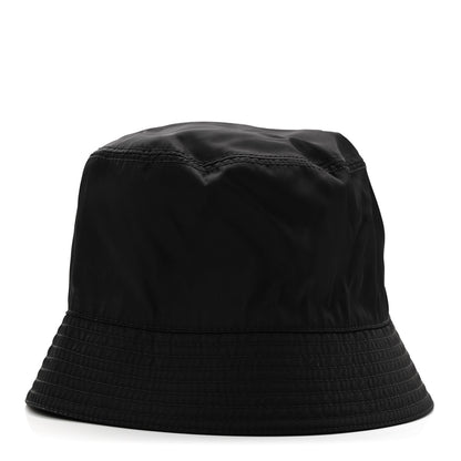 Prada Re-Nylon Metal Triangle Logo Womens Bucket Hat M Black 3 of 8