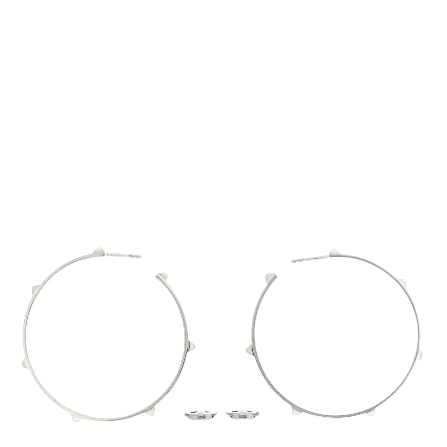 Sterling Silver Mini Clous Hoop Earrings