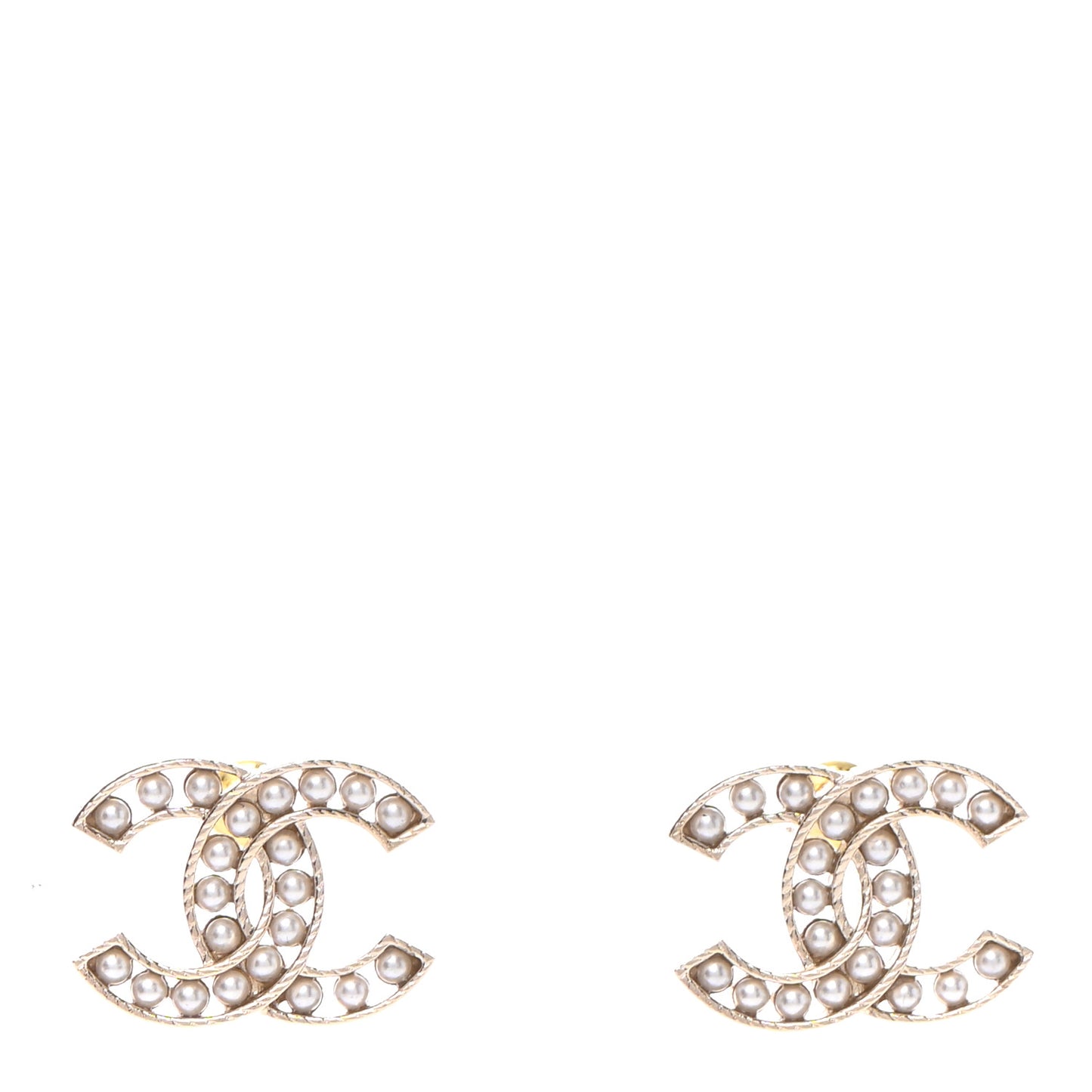 Pearl CC Earrings Gold