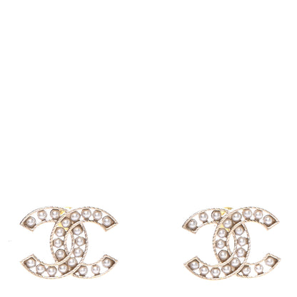 Chanel Pearl CC Earrings Gold 1 of 4