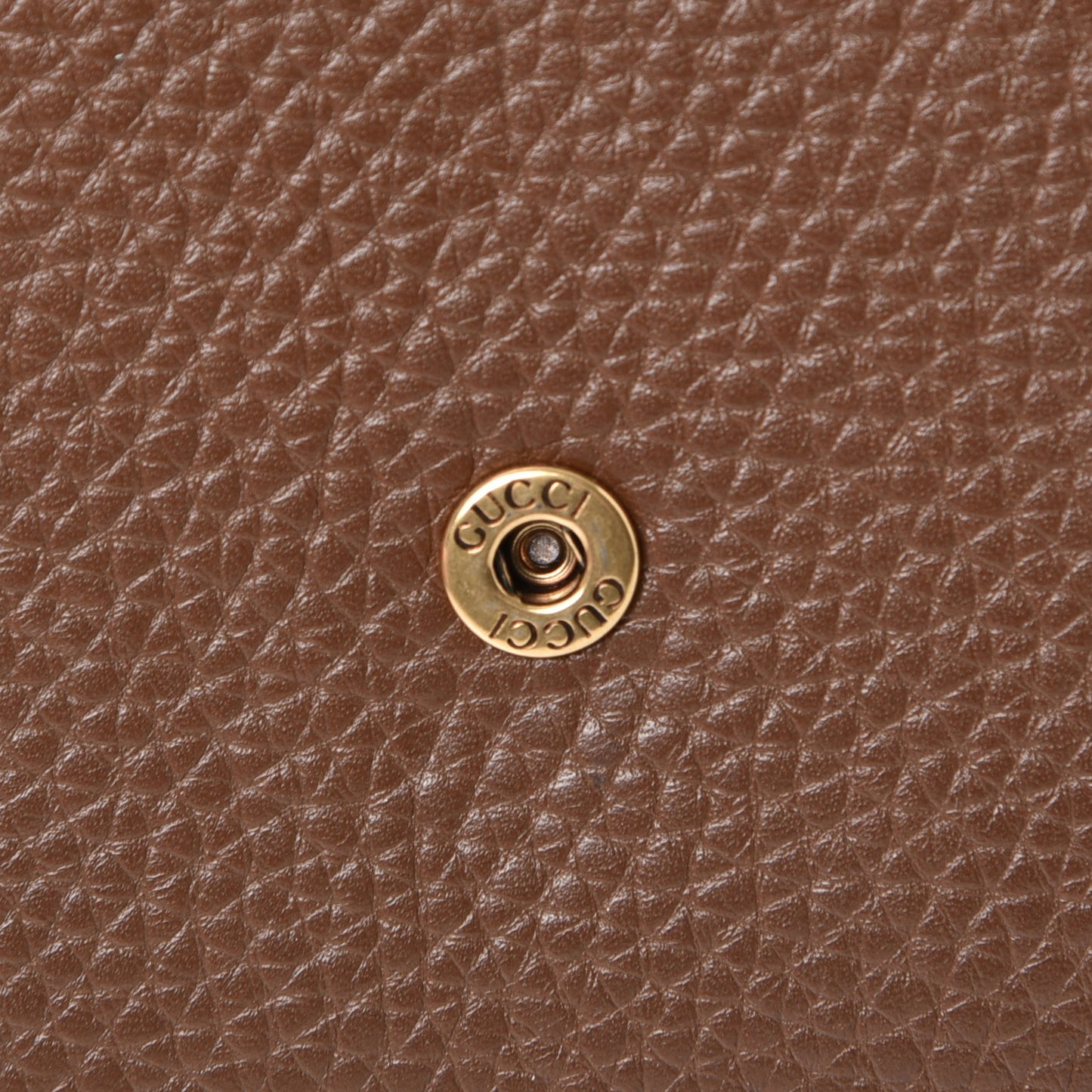 Cellarius Calfskin GG Marmont Chain Wallet Nut Brown