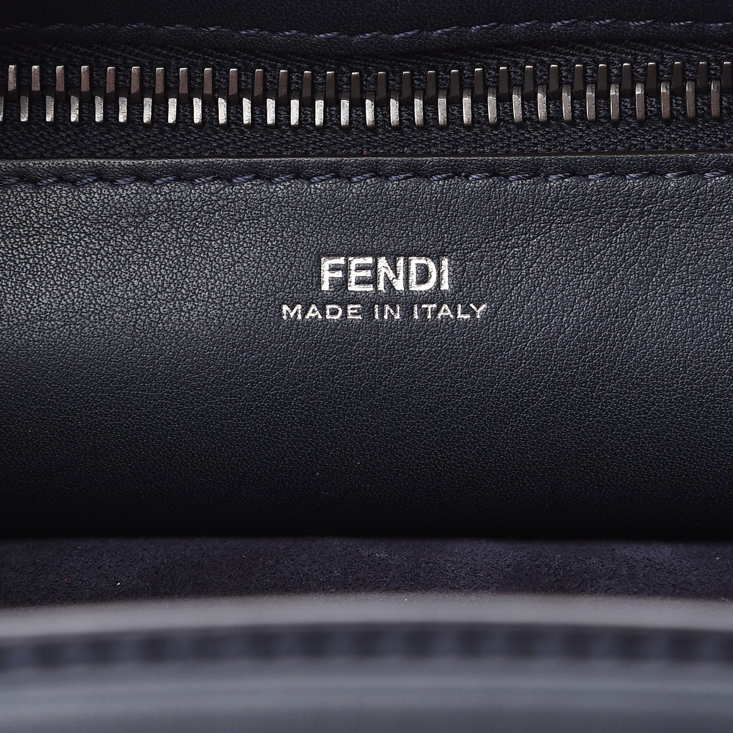 Fendi Suede Calfskin Waves Small DotCom Click Chain Satchel Papavero Blue Notte 7 of 11