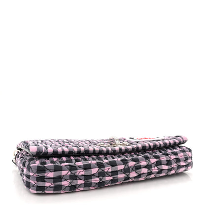 Miu Miu Cotton Matelasse Crystal Flap Shoulder Bag Multicolor 4 of 10