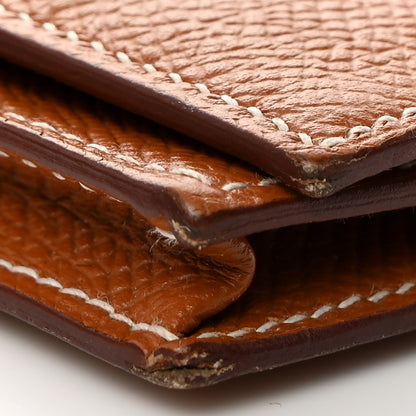 Hermes Epsom Bearn Gusset Wallet Gold 11 of 12