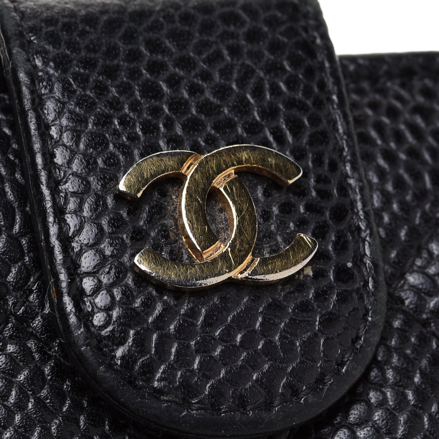 Caviar Quilted CC French Wallet Black