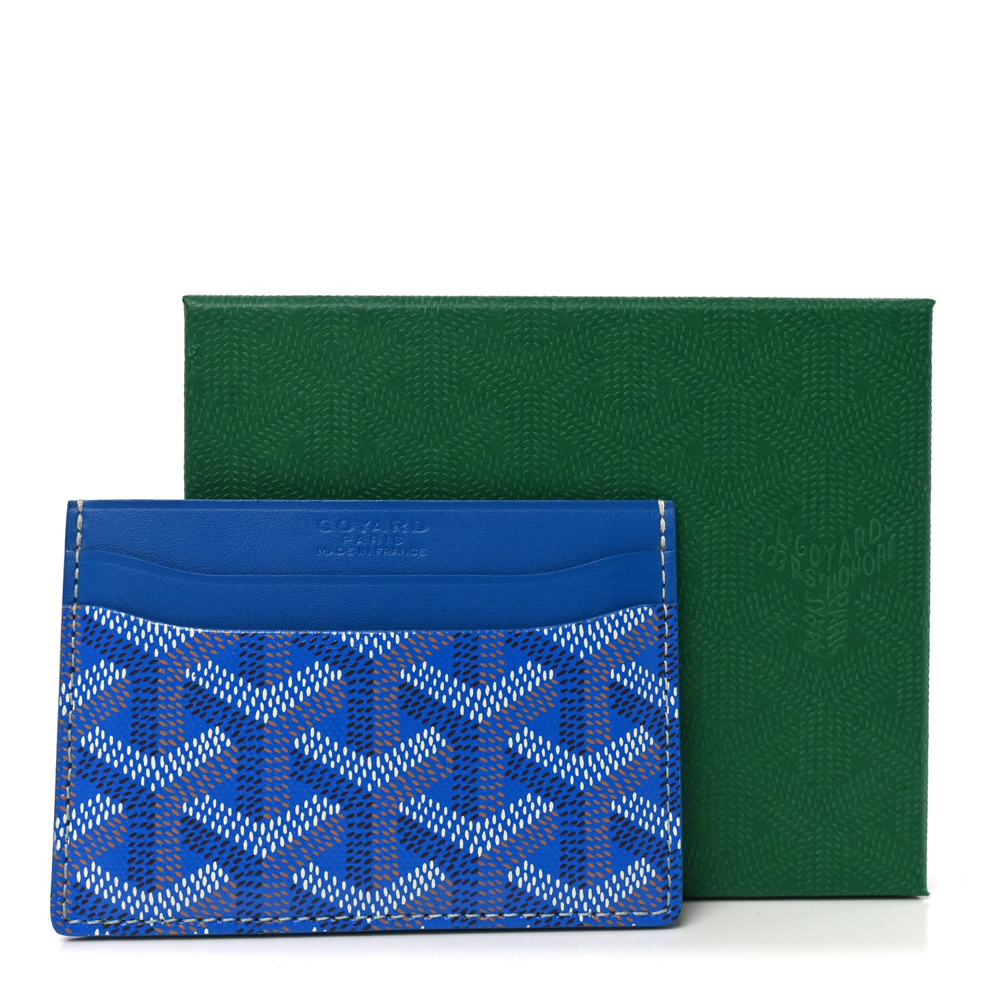 Goyardine Saint Sulpice Card Holder Sky Blue