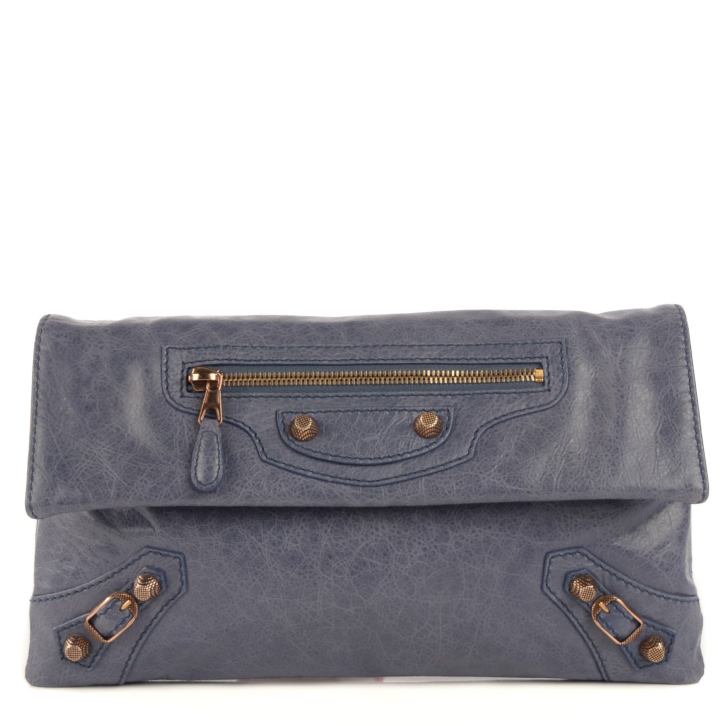 Agneau Giant 12 Rose Gold Hardware Envelope Clutch Jacynthe