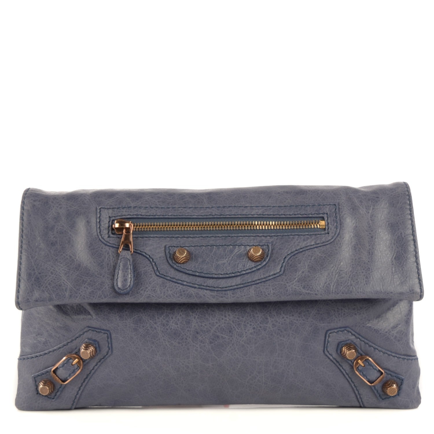 Balenciaga Agneau Giant 12 Rose Gold Hardware Envelope Clutch Jacynthe 1 of 7
