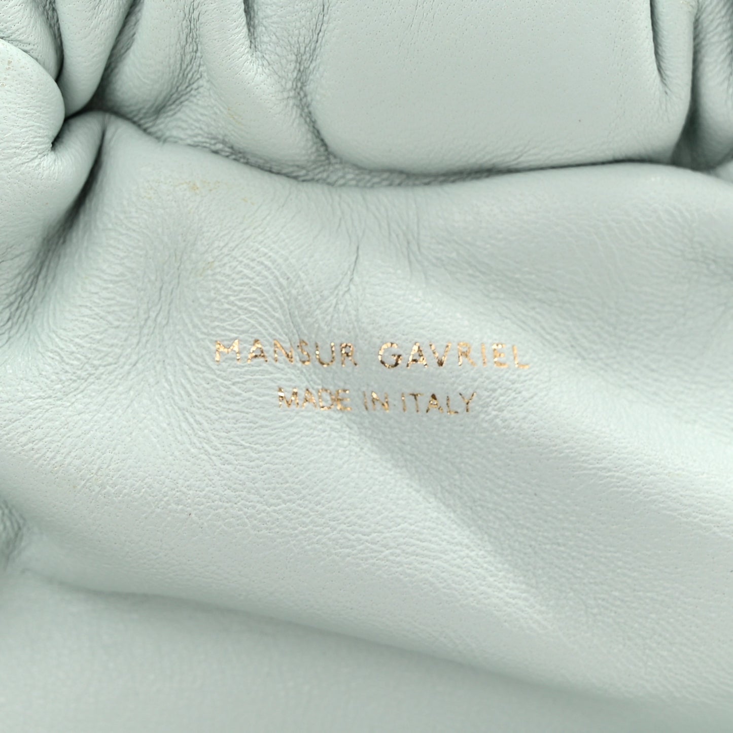 Lambskin Mini Cloud Clutch Seafoam