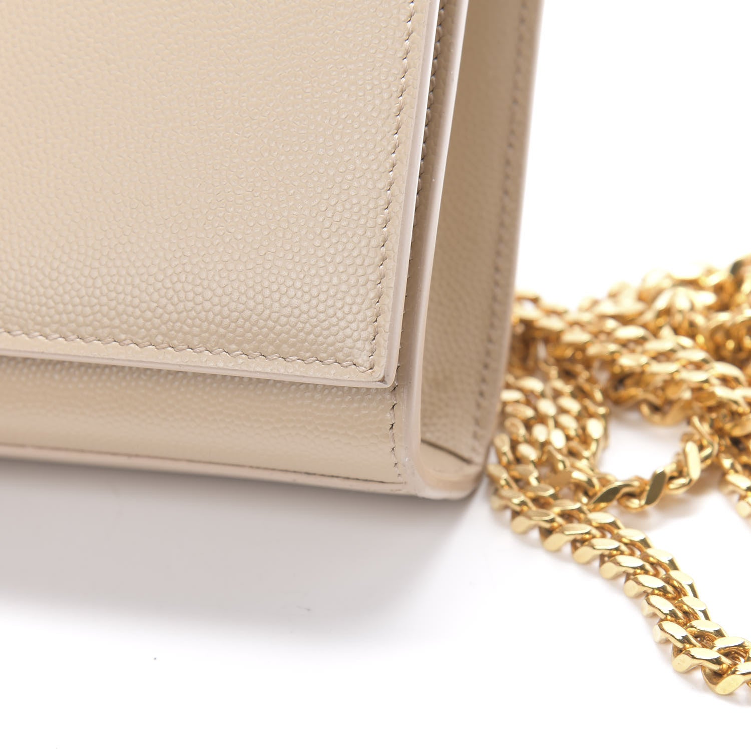 Saint Laurent Grain De Poudre Small Monogram Kate Satchel Nude Powder 11 of 12