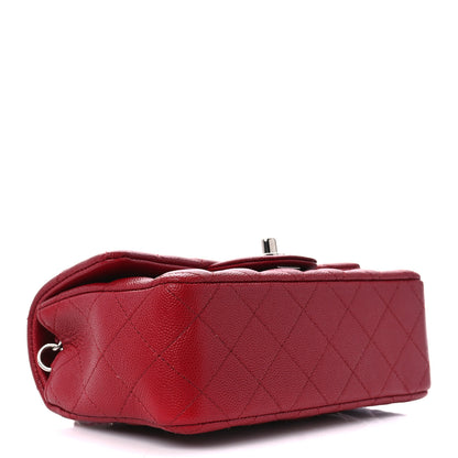 Chanel Caviar Quilted Mini Rectangular Flap Red 4 of 11