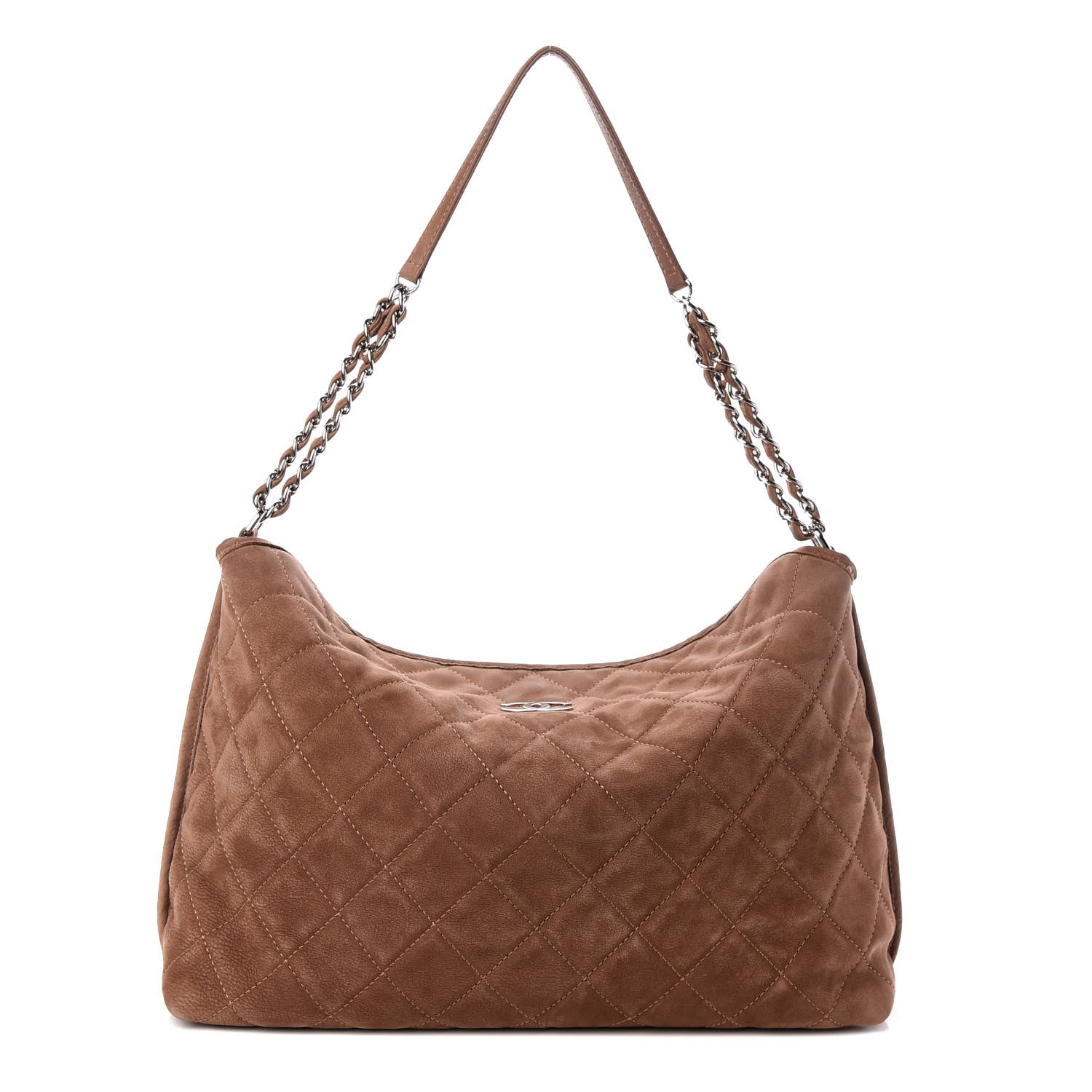 Chanel Nubuck Hobo Light Brown 1 of 10