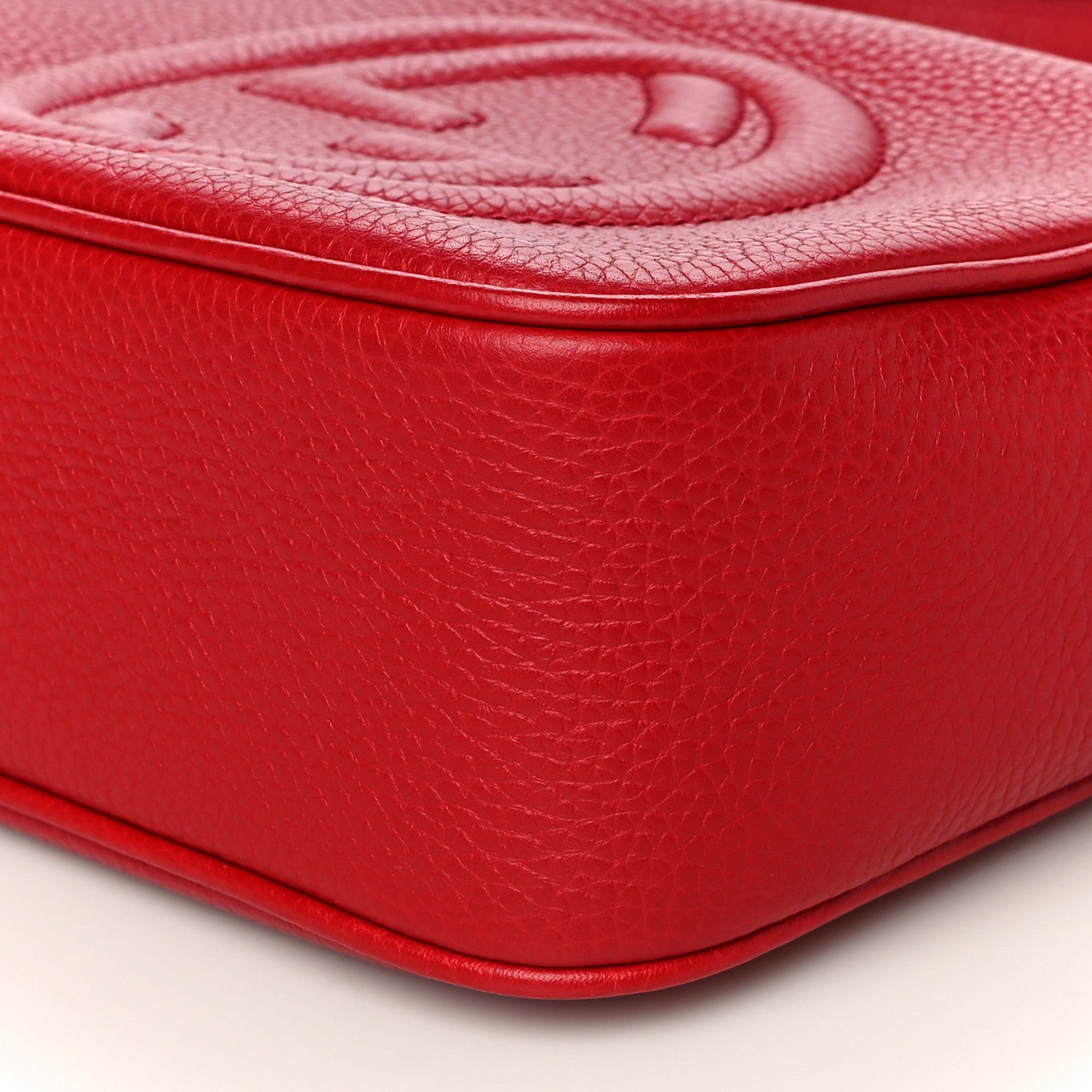 Gucci Pebbled Calfskin Small Soho Disco Bag Tabasco Red 11 of 13