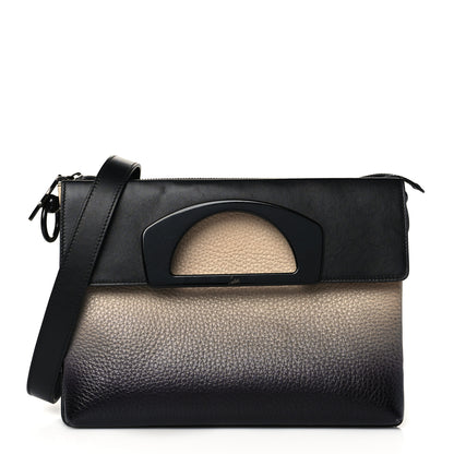 Christian Louboutin Grained Calfskin Ombre Passage Messenger Black Colombe 1 of 10