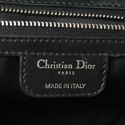 Christian Dior Satin Cannage Charming Lock Flap Shoulder Bag Black 6 of 10
