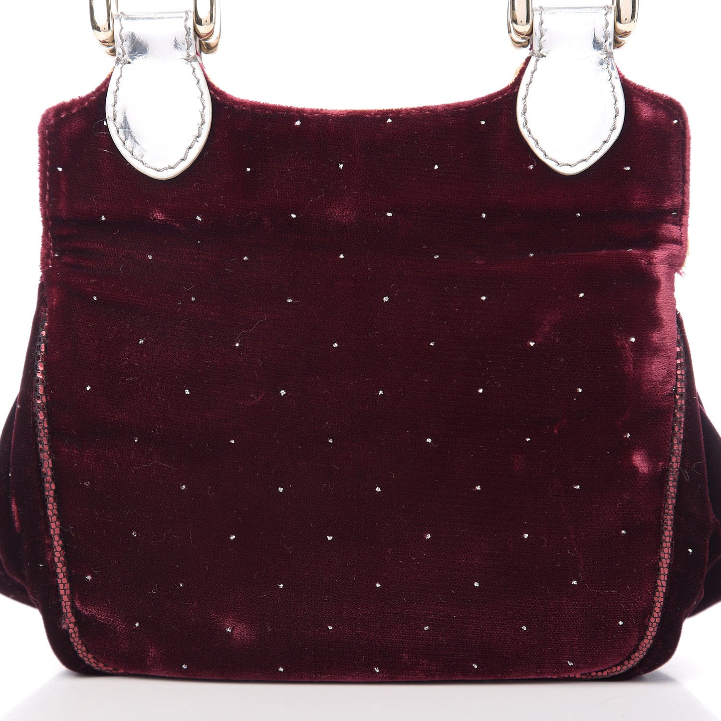 Velvet Calfskin Goatskin Neve Evening Bag Bordeaux