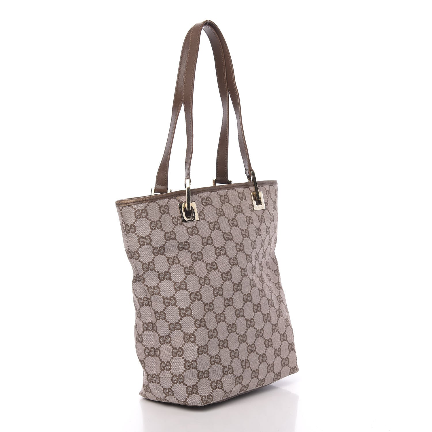 Gucci Monogram Small Bucket Tote Brown 3 of 13