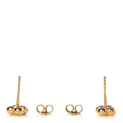 Louis Vuitton Brass Flower Full Stud Earrings Gold 3 of 3