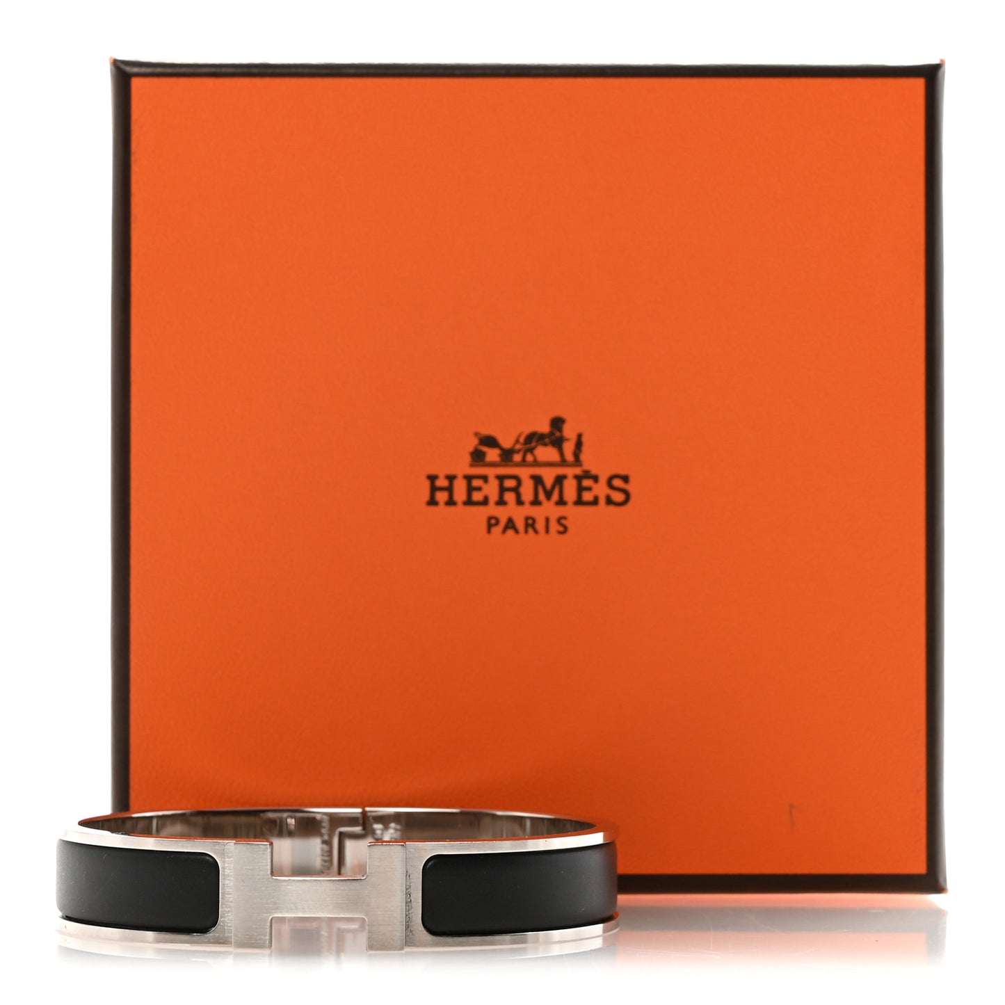 Matte Enamel Narrow Clic Clac HH Bracelet T4 Black