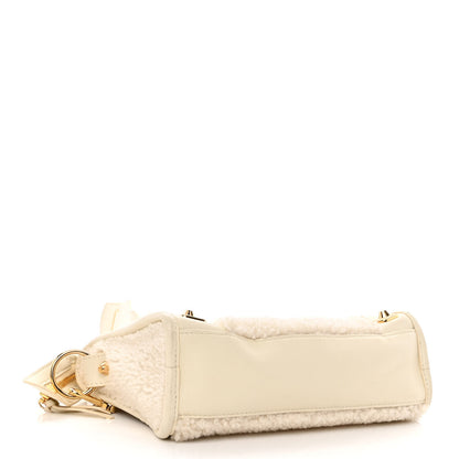 Balenciaga Shearling Nappa Gold Metallic Edge Hardware Mini City Cream 4 of 9
