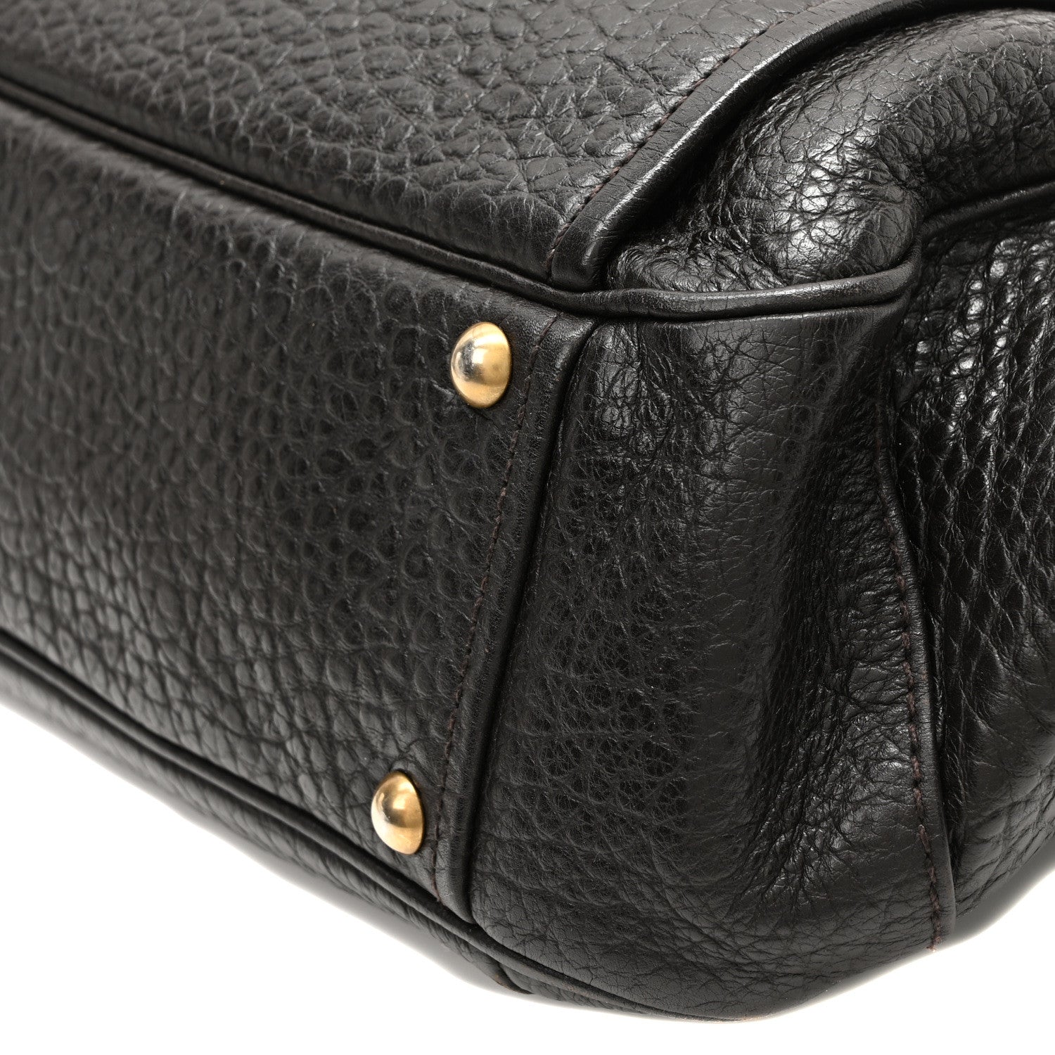 Prada Cervo Berlino Satchel Brown 9 of 9