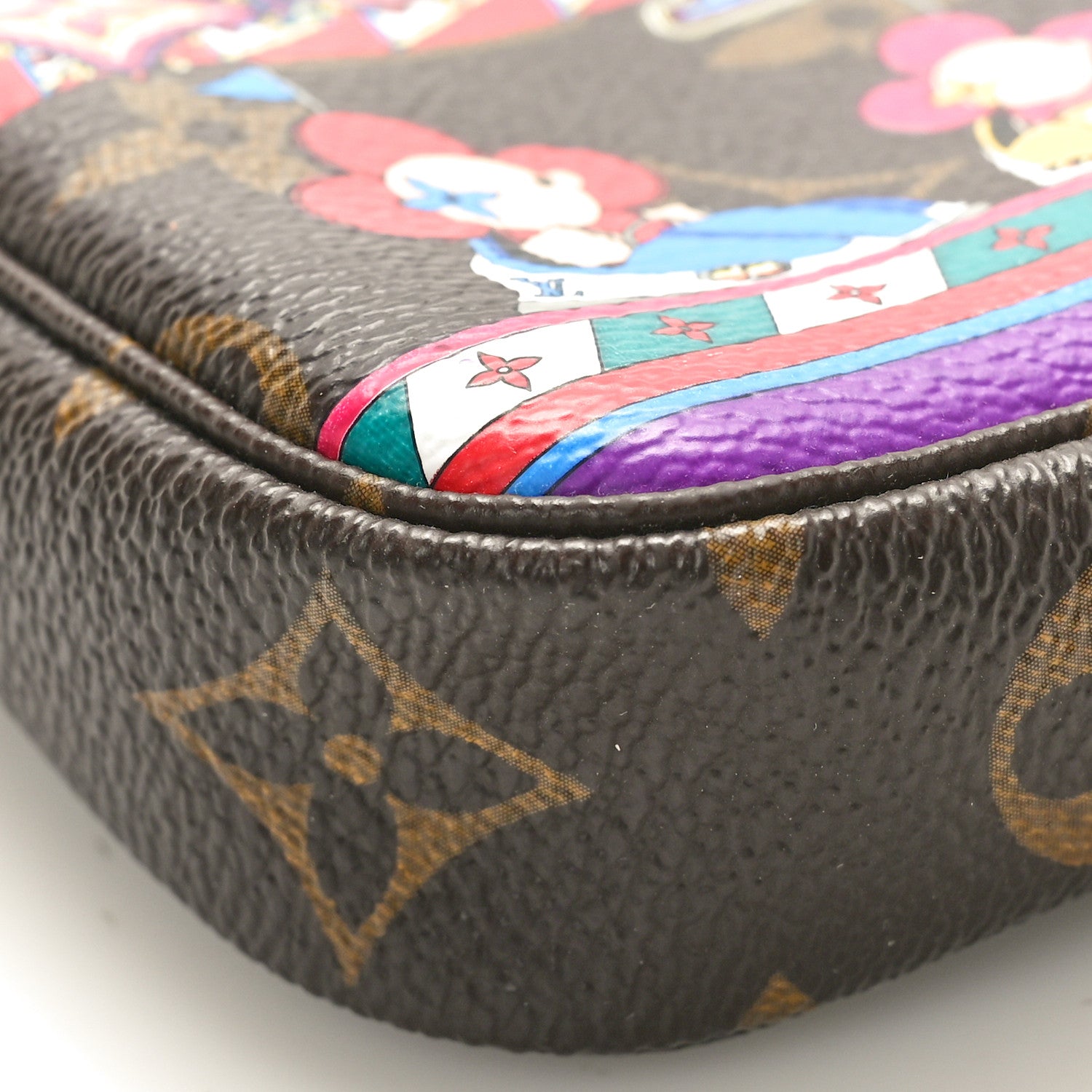Louis Vuitton Monogram 2020 Christmas Animation Bumper Cars Mini Pochette Accessories Coquelicot 9 of 10